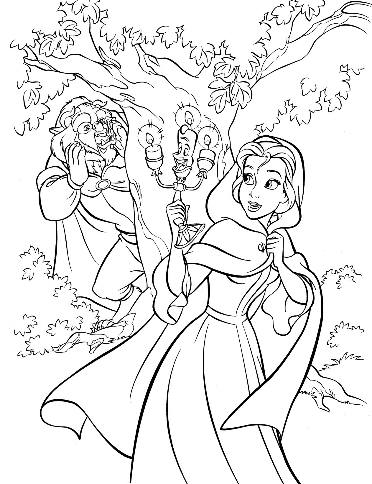 beast from beauty and the beast coloring pages