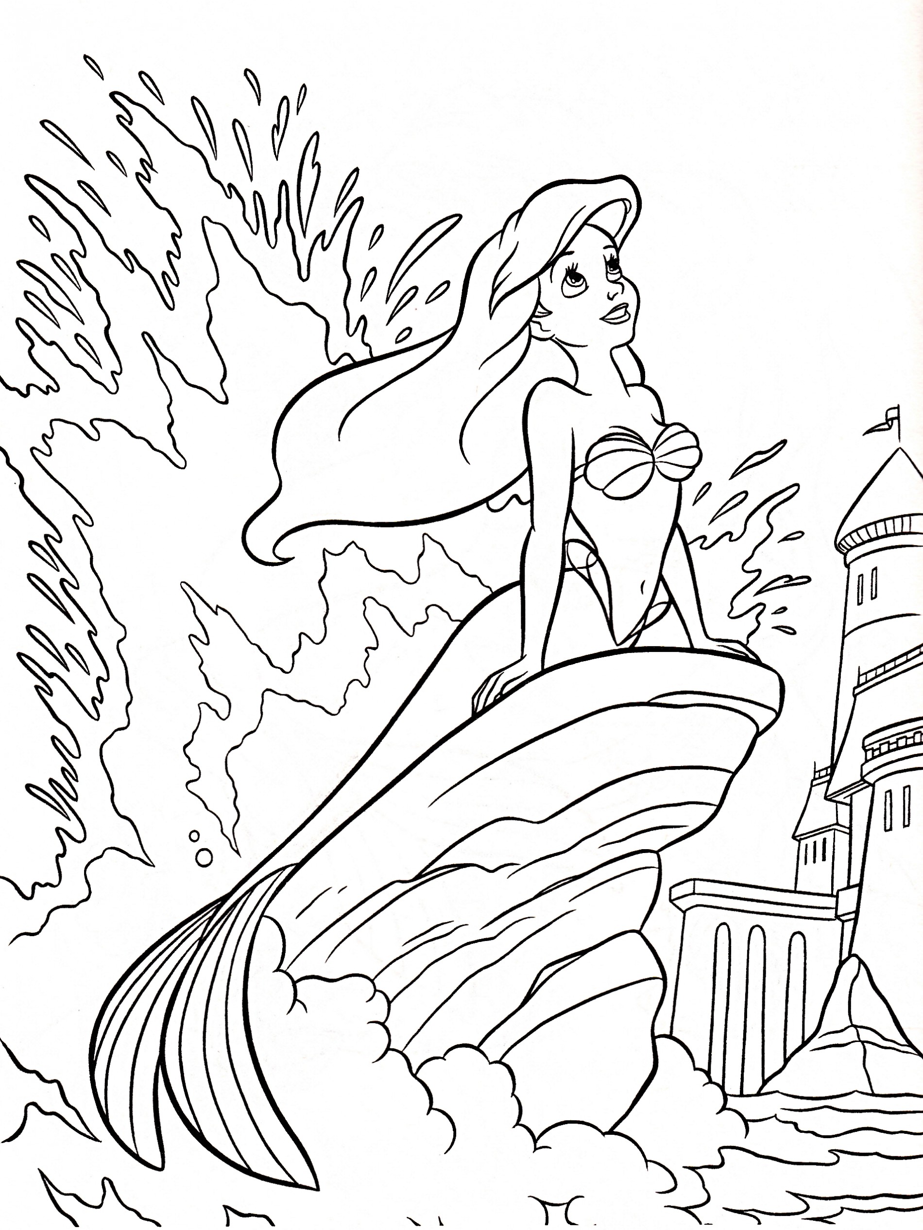 Little Mermaid Coloring Pages Disney