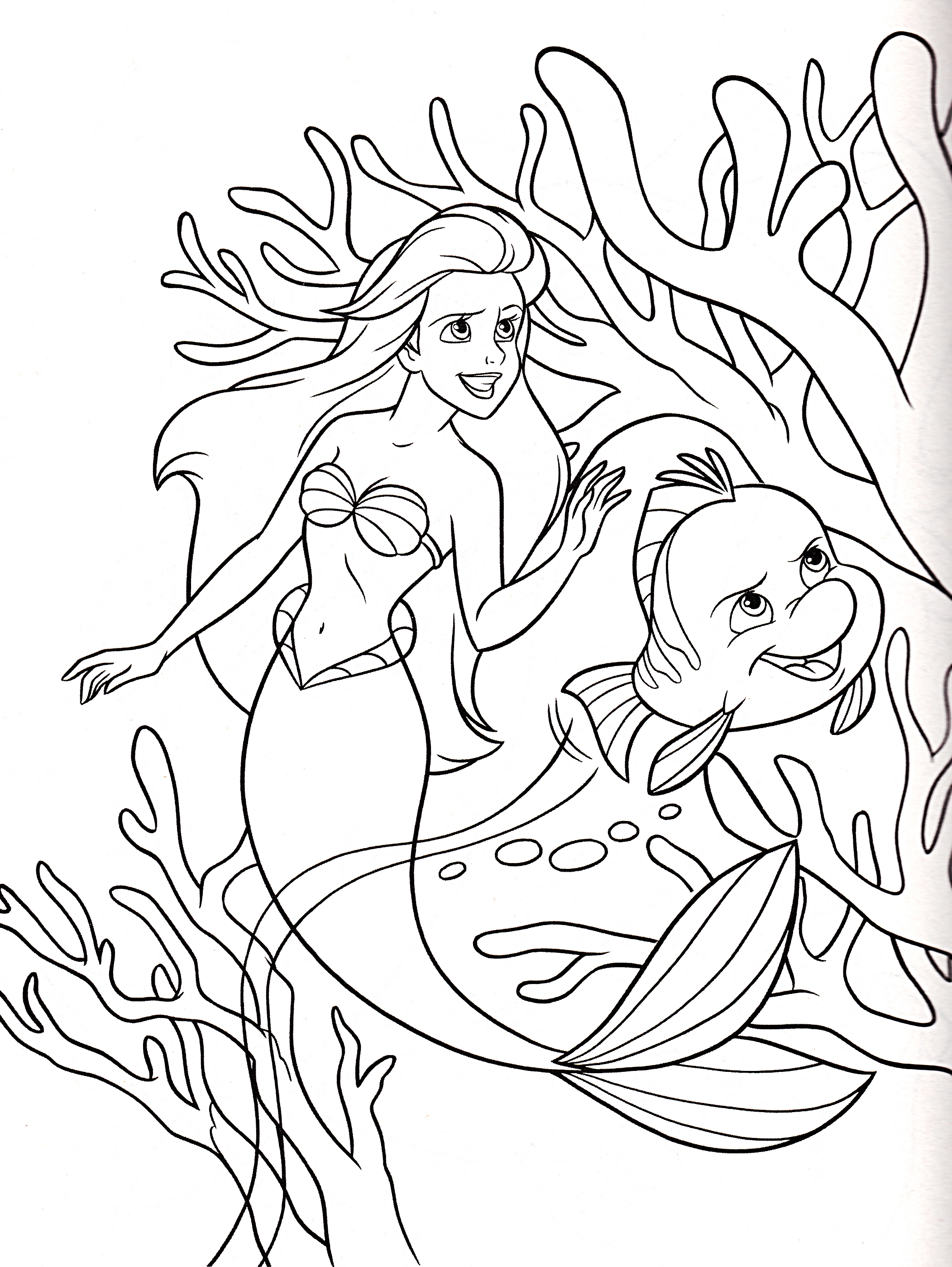 Full size 2103 — 2798 Attached Disney s The Little Mermaid Colouring Sheets · · 