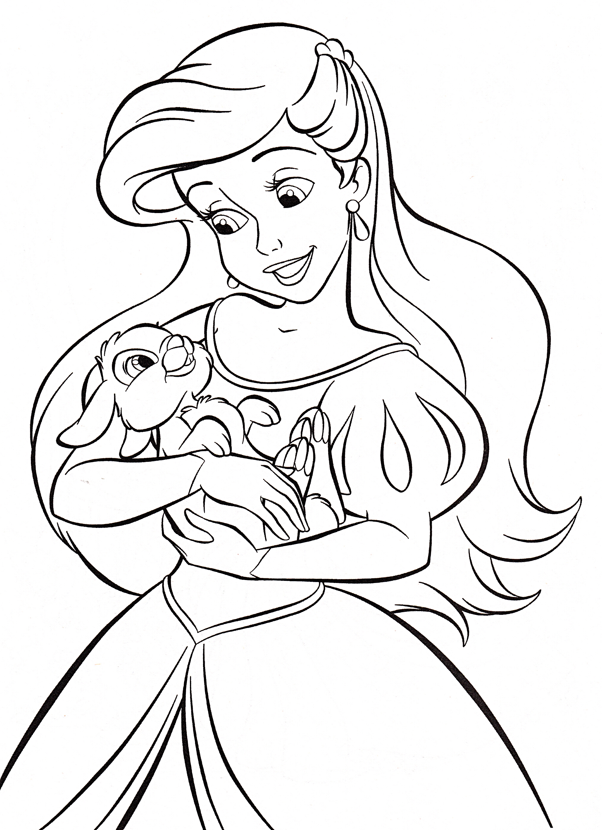 Walt Disney Coloring Pages Princess Ariel walt disney characters ...